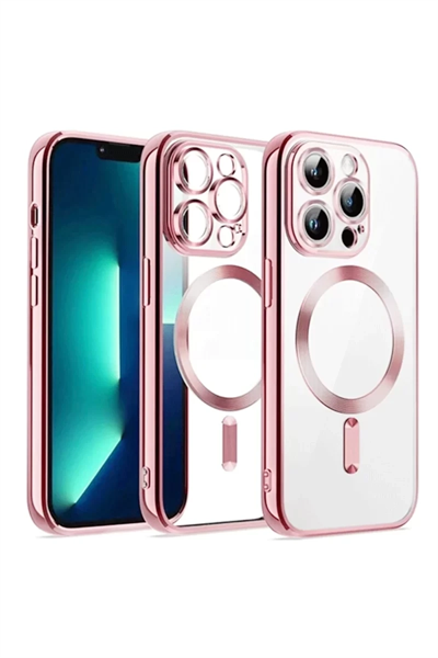 Apple iPhone 13 Pro Max Kılıf Kross Magneticsafe Kapak - Rose