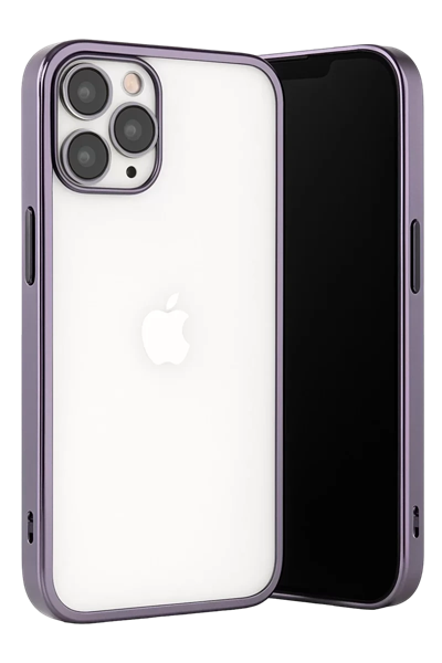 Apple iPhone 13 Pro Max Kılıf Lensli Silikon - Mor