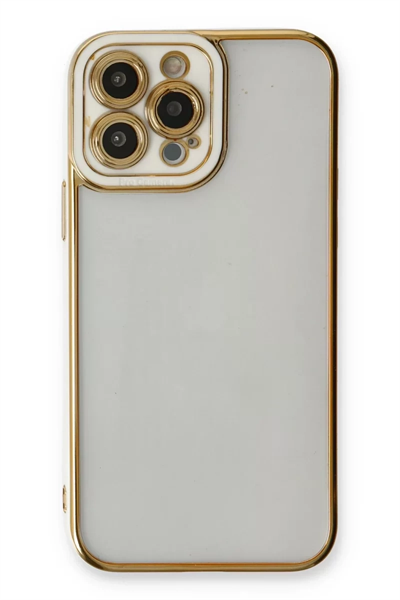 Apple iPhone 13 Pro Max Kılıf Liva Lens Silikon - Beyaz