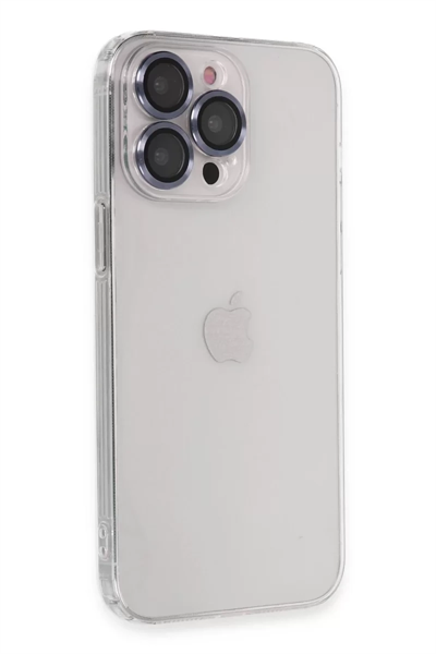 Apple iPhone 13 Pro Max Kılıf Luko Lens Silikon - Sierra Blue