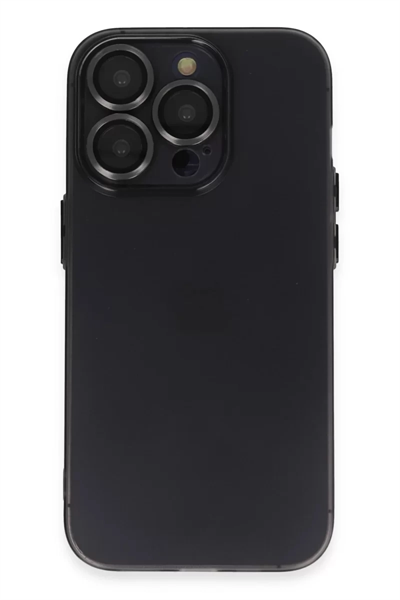 Apple iPhone 13 Pro Max Kılıf Luko Lens Silikon - Siyah