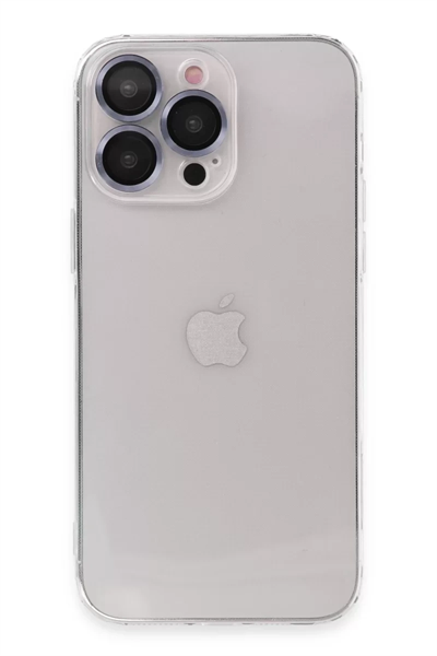 Apple iPhone 13 Pro Max Kılıf Luko Lens Silikon - Sierra Blue
