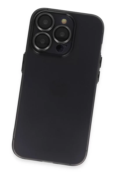 Apple iPhone 13 Pro Max Kılıf Luko Lens Silikon - Siyah