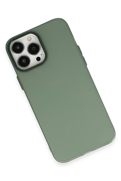 Apple iPhone 13 Pro Max Kılıf Modos Metal Kapak - Koyu Yeşil