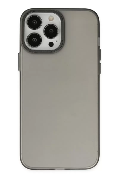 Apple iPhone 13 Pro Max Kılıf Modos Metal Kapak - Siyah