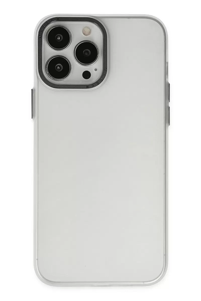 Apple iPhone 13 Pro Max Kılıf Modos Metal Kapak - Şeffaf