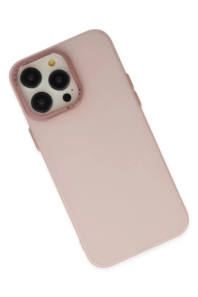Apple iPhone 13 Pro Max Kılıf Modos Metal Kapak - Pembe