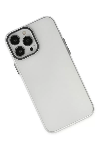Apple iPhone 13 Pro Max Kılıf Modos Metal Kapak - Şeffaf
