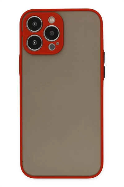 Apple iPhone 13 Pro Max Kılıf Montreal Silikon Kapak - Kırmızı