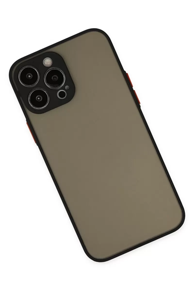 Apple iPhone 13 Pro Max Kılıf Montreal Silikon Kapak - Siyah