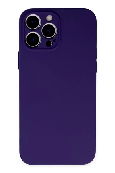 Apple iPhone 13 Pro Max Kılıf Nano içi Kadife Silikon - Mor