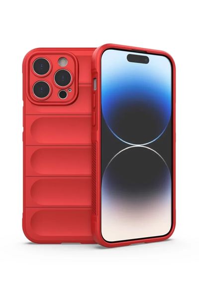 Apple iPhone 13 Pro Max Kılıf Optimum Silikon - Kırmızı
