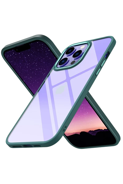 Apple iPhone 13 Pro Max Kılıf Power Silikon - Koyu Yeşil
