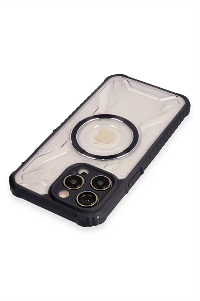 Apple iPhone 13 Pro Max Kılıf Prag Magneticsafe Kapak - Siyah