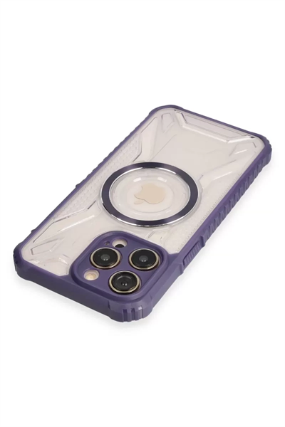Apple iPhone 13 Pro Max Kılıf Prag Magneticsafe Kapak - Derin Mor