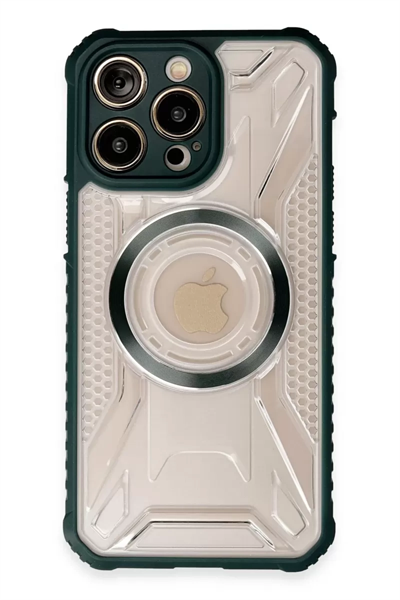 Apple iPhone 13 Pro Max Kılıf Prag Magneticsafe Kapak - Koyu Yeşil