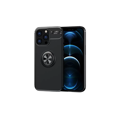 Apple iPhone 13 Pro Max Kılıf Range Yüzüklü Silikon - Siyah