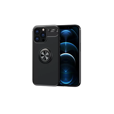 Apple iPhone 13 Pro Max Kılıf Range Yüzüklü Silikon - Siyah