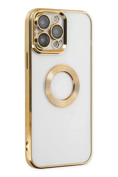 Apple iPhone 13 Pro Max Kılıf Slot Silikon - Gold