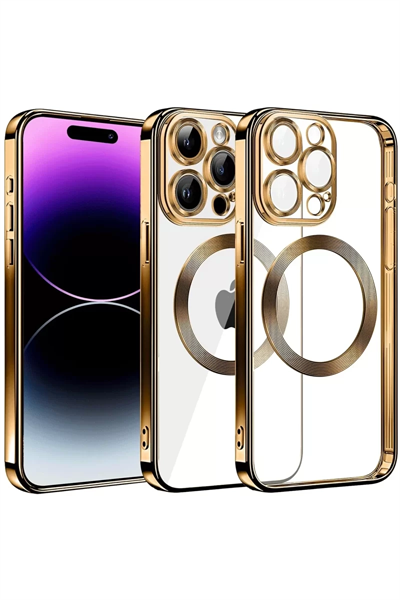 Apple iPhone 13 Pro Max Kılıf Slot Silikon - Gold