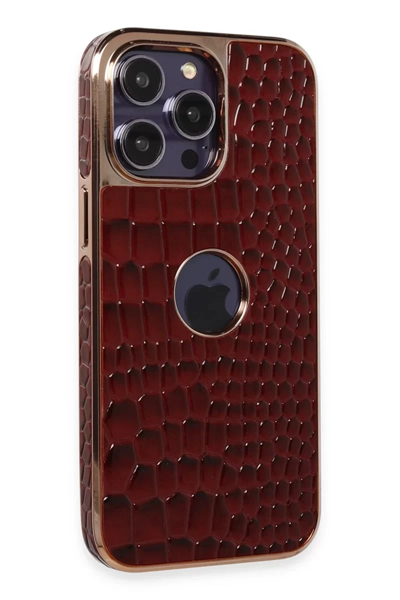 Apple iPhone 13 Pro Max Kılıf Snake Kapak - Bordo