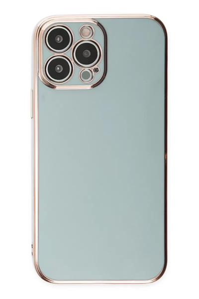 Apple iPhone 13 Pro Max Kılıf Volet Silikon - Açık Yeşil