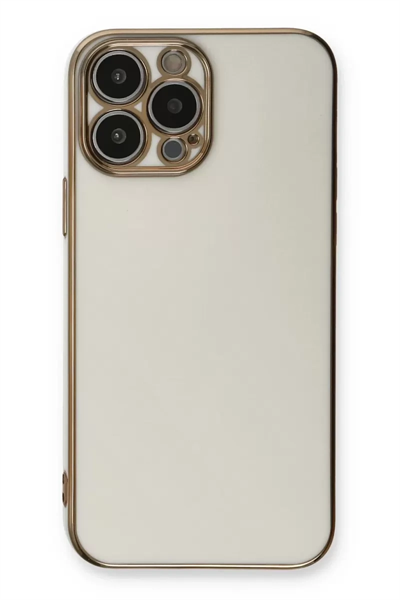 Apple iPhone 13 Pro Max Kılıf Volet Silikon - Beyaz