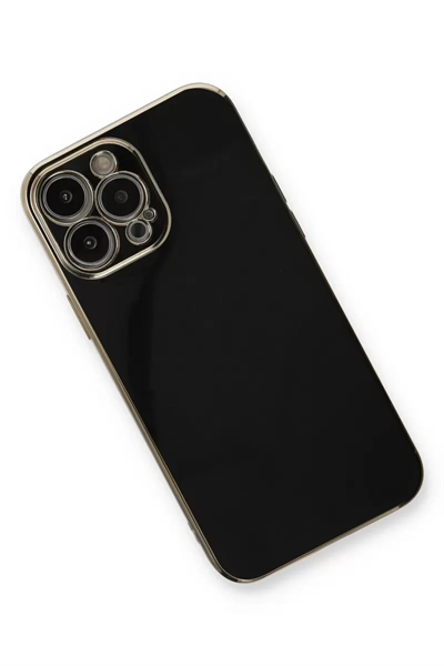 Apple iPhone 13 Pro Max Kılıf Volet Silikon - Siyah