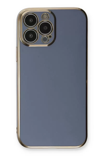 Apple iPhone 13 Pro Max Kılıf Volet Silikon - Mavi