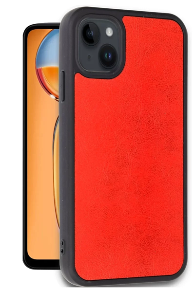 Apple iPhone 14 Kılıf Aras Deri Kapak - Kırmızı