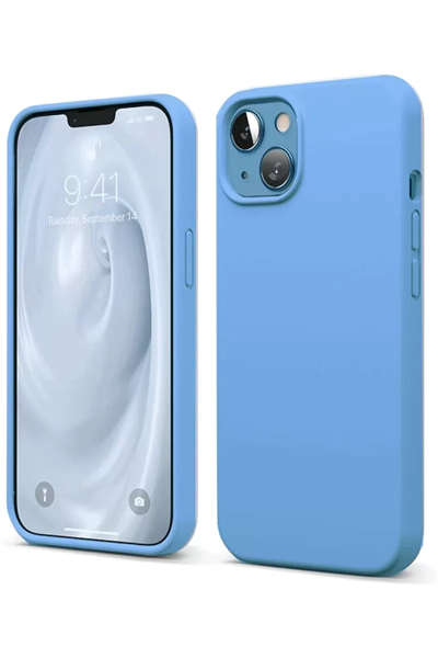 Apple iPhone 14 Kılıf First Silikon - Mavi
