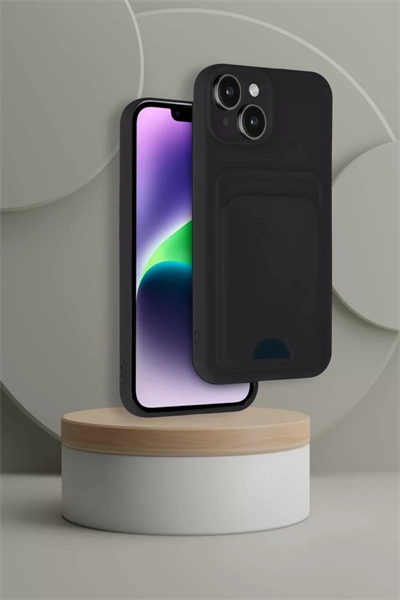 Apple iPhone 14 Kılıf Kelvin Kartvizitli Silikon - Lacivert