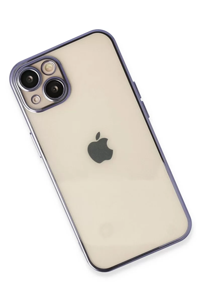Apple iPhone 14 Kılıf Lensli Silikon - Mor