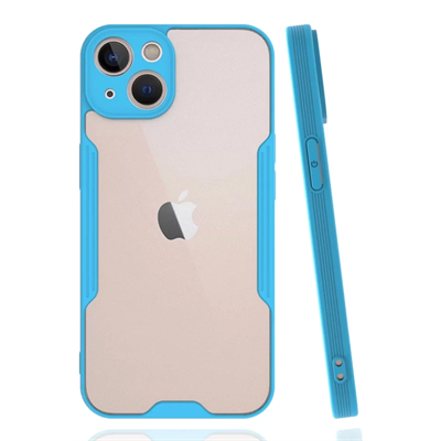 Apple iPhone 14 Kılıf Platin Silikon - Mavi