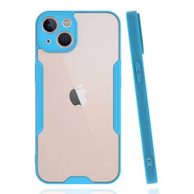 Apple iPhone 14 Kılıf Platin Silikon - Mavi
