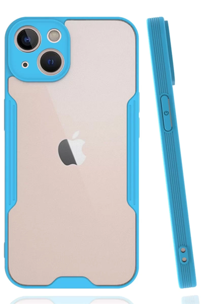 Apple iPhone 14 Kılıf Platin Silikon - Mavi