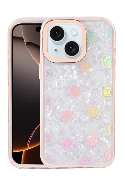 Apple iPhone 14 Lumi Desenli Kapak - Pembe