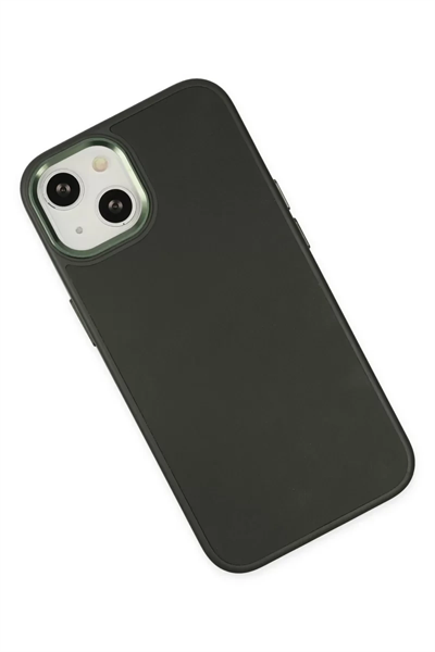 Apple iPhone 14 Plus Kılıf Asya Deri Silikon - Koyu Yeşil