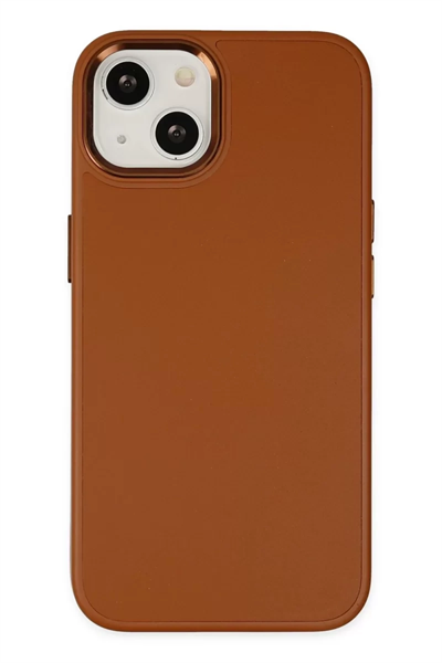 Apple iPhone 14 Plus Kılıf Asya Deri Silikon - Kahverengi