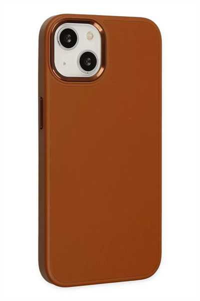 Apple iPhone 14 Plus Kılıf Asya Deri Silikon - Kahverengi