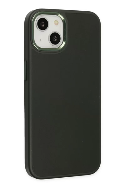 Apple iPhone 14 Plus Kılıf Asya Deri Silikon - Koyu Yeşil