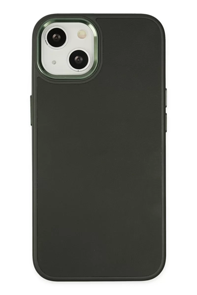 Apple iPhone 14 Plus Kılıf Asya Deri Silikon - Koyu Yeşil
