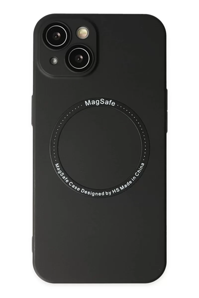 Apple iPhone 14 Plus Kılıf Jack Magneticsafe Lens Silikon - Siyah