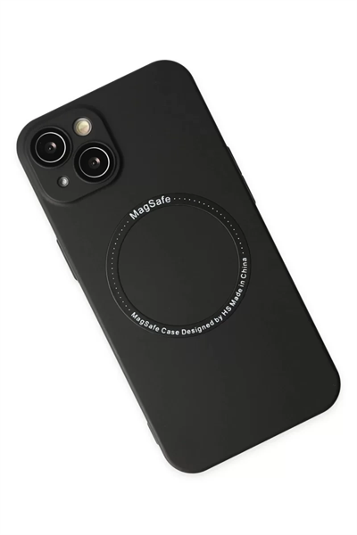 Apple iPhone 14 Plus Kılıf Jack Magneticsafe Lens Silikon - Siyah