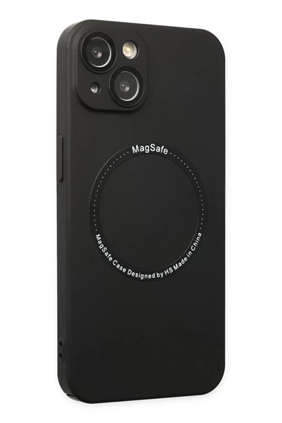 Apple iPhone 14 Plus Kılıf Jack Magneticsafe Lens Silikon - Siyah