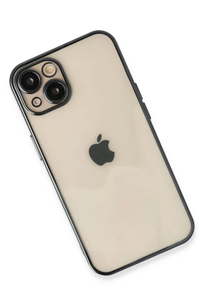 Apple iPhone 14 Plus Kılıf Lensli Silikon - Siyah