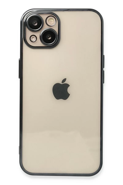 Apple iPhone 14 Plus Kılıf Lensli Silikon - Siyah
