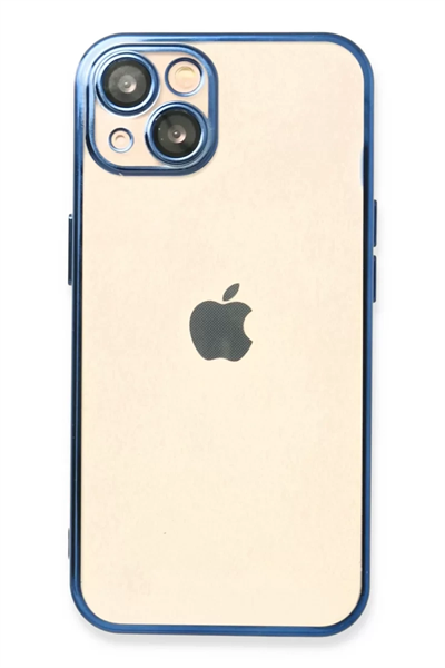 Apple iPhone 14 Plus Kılıf Lensli Silikon - Açık Mavi