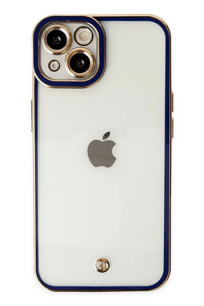 Apple iPhone 14 Plus Kılıf Liva Lens Silikon - Mavi