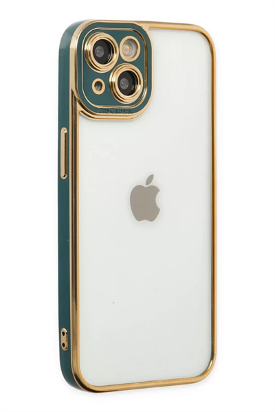 Apple iPhone 14 Plus Kılıf Liva Lens Silikon - Yeşil